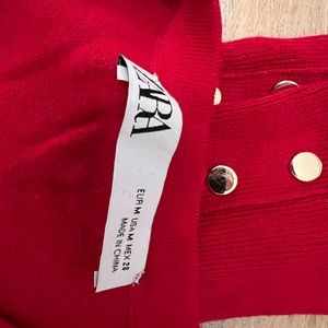 New Limited Edition ZARA Classic Red with gold buttons, Medium
